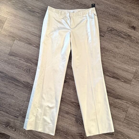 Banana Republic Champagne Cotton Silk Trouser New - Picture 1 of 9
